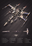 Star Wars Artwork Star Wars Artwork X-Wing Fighter Exploded View